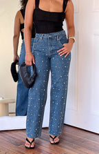Women’s High-Waisted Pearl Jeans