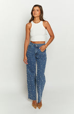 Women’s High-Waisted Pearl Jeans
