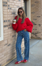 Women’s High-Waisted Pearl Jeans
