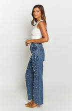 Women’s High-Waisted Pearl Jeans