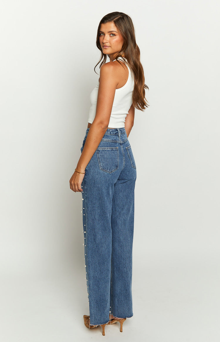 Women’s High-Waisted Pearl Jeans