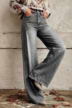 Women’s High-Waisted Wide-Leg Denim Jeans with Front Pockets