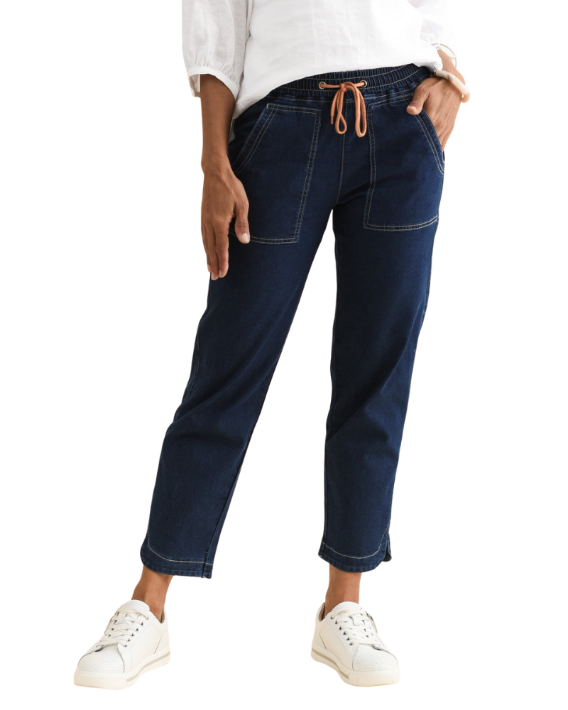 Women’s Indigo Denim Drawstring Pants