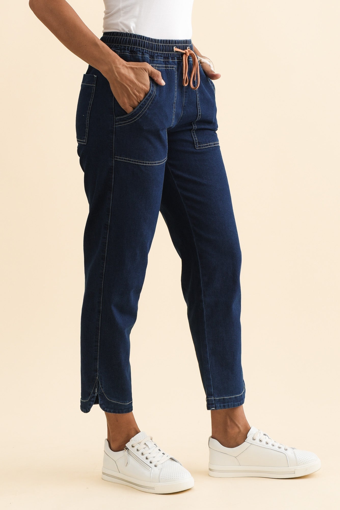 Women’s Indigo Denim Drawstring Pants