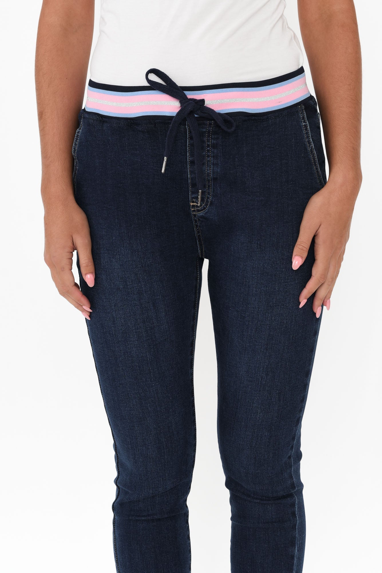 Women’s Indigo Drawstring Denim Jeans