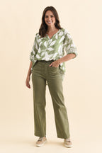 Women’s Khaki Wide Leg Pants