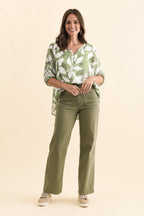 Women’s Khaki Wide Leg Pants
