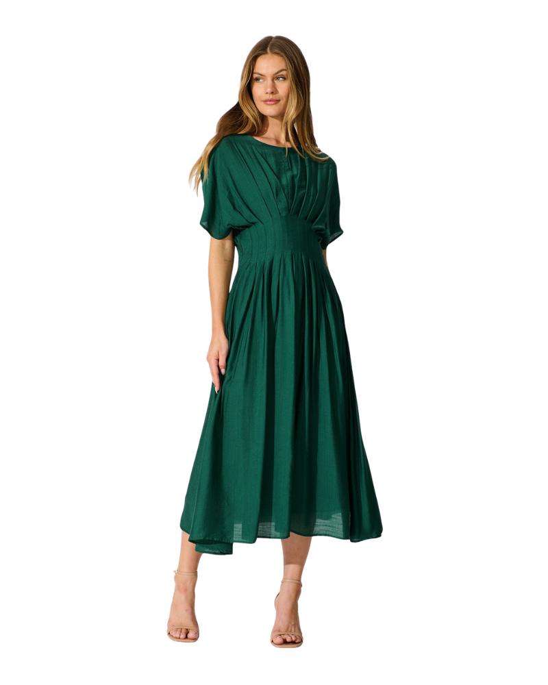Women’s Maxi Dress with Pleated Waist