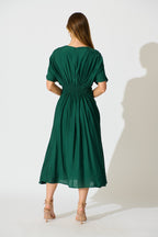 Women’s Maxi Dress with Pleated Waist