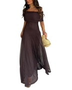 Women’s Off-Shoulder Maxi Dress