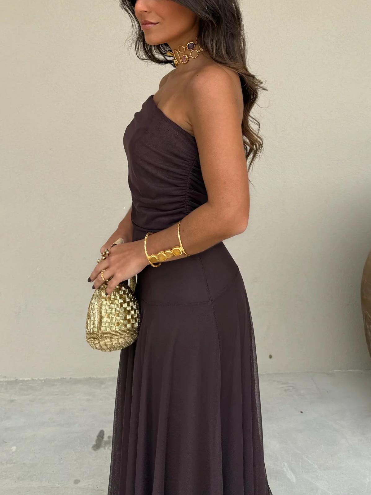 Women’s Off-Shoulder Maxi Dress