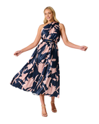 Women’s One Shoulder Printed Midi Dress