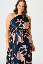 Women’s One Shoulder Printed Midi Dress
