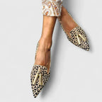 Women’s Pointed Toe Tassel Slip-On Flats with Contrast Piping