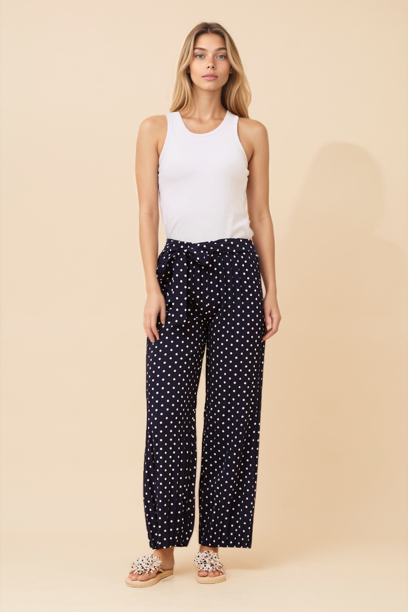 Women’s Polka Dot Wide Leg Pants