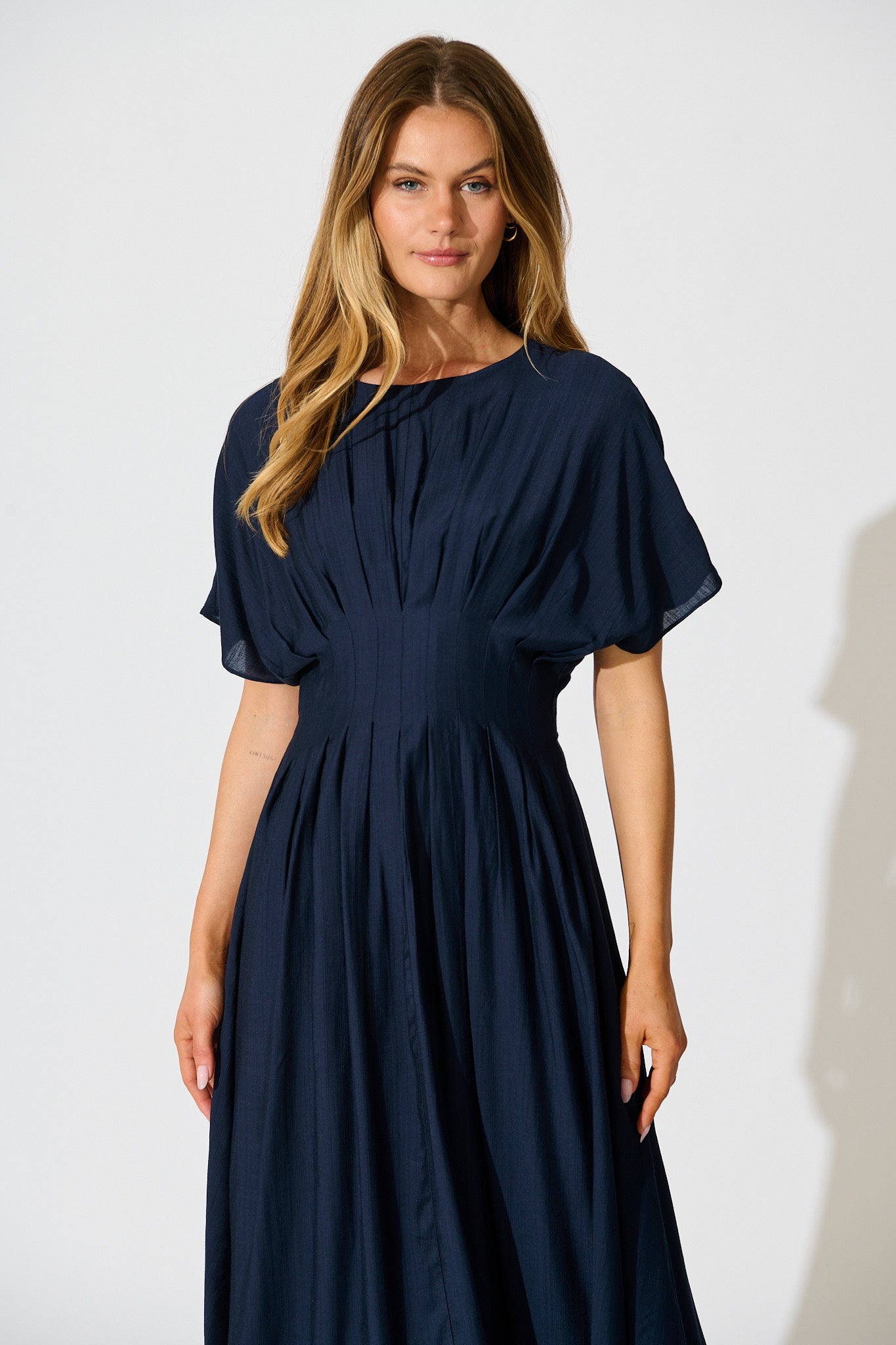 Women’s Round Neck Short Sleeve Maxi Dress