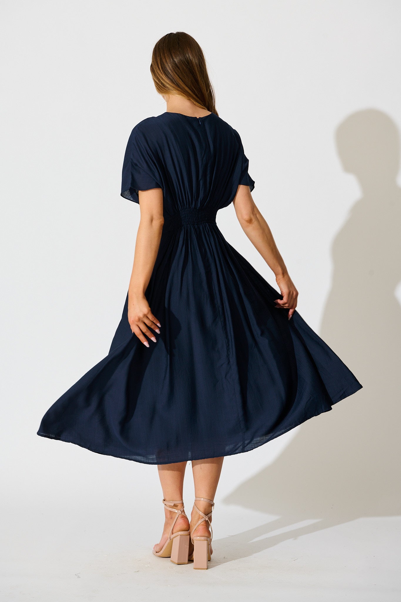 Women’s Round Neck Short Sleeve Maxi Dress