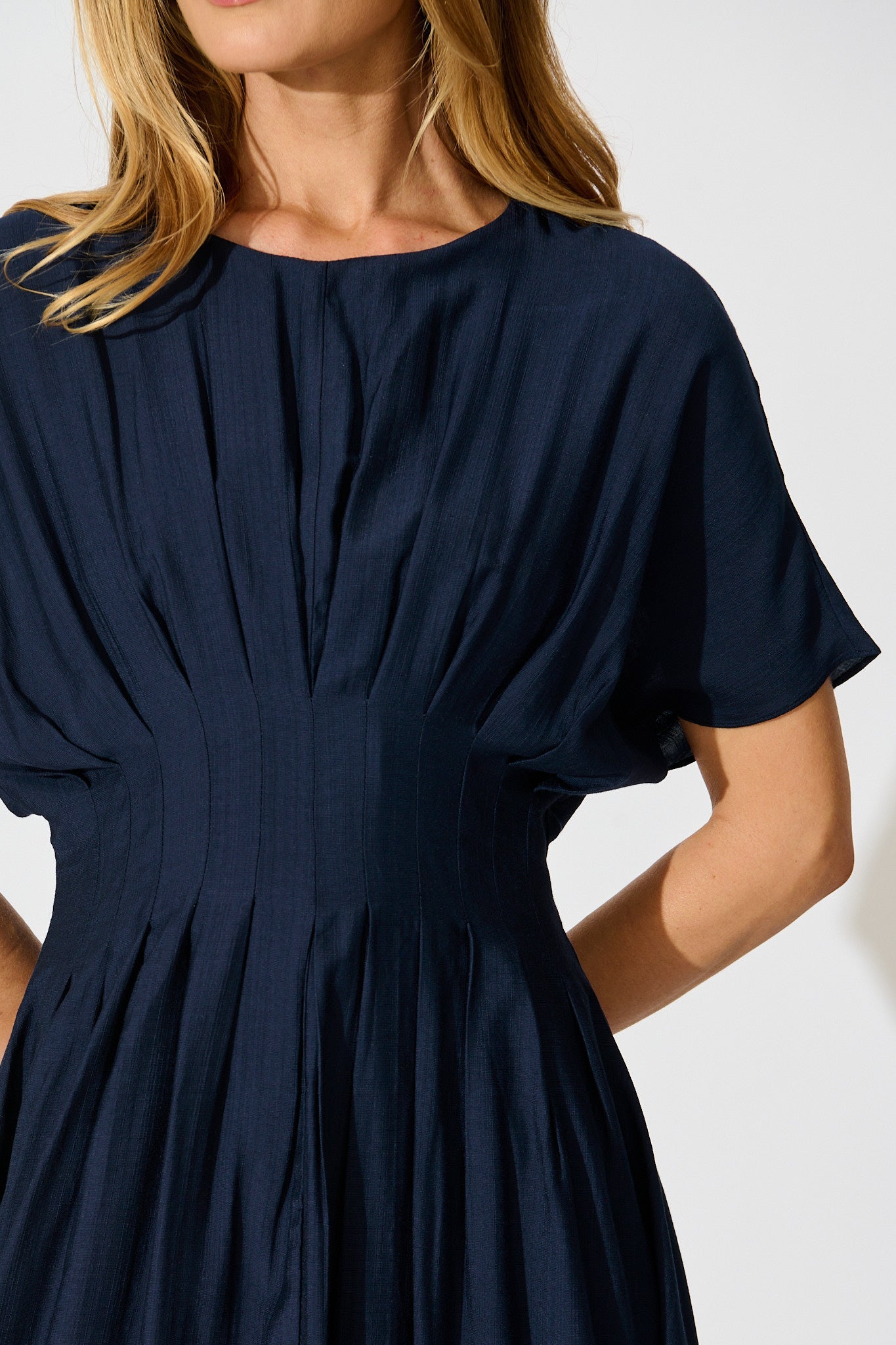 Women’s Round Neck Short Sleeve Maxi Dress