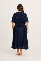 Women’s Round Neck Short Sleeve Maxi Dress