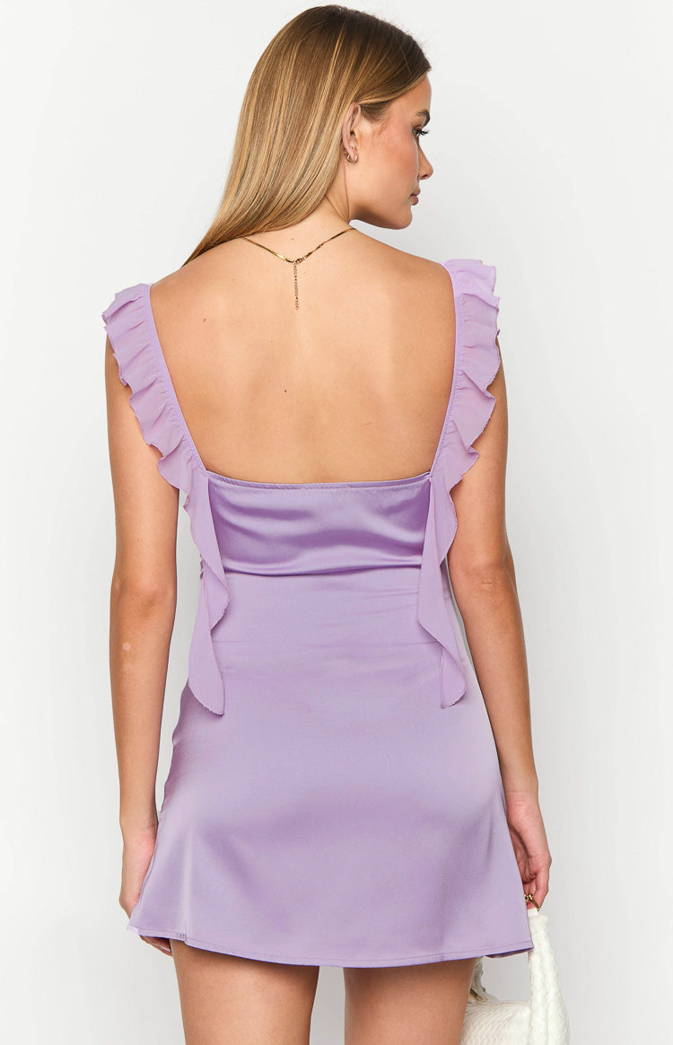 Women’s Ruffle Strap Bow Detail Mini Dress