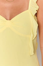 Women’s Ruffle Strap Sweetheart Mini Dress