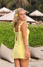 Women’s Ruffle Strap Sweetheart Mini Dress