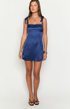 Women’s Satin Tie-Strap Mini Dress