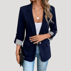 Women’s Single-Button Long Sleeve Fitted Blazer