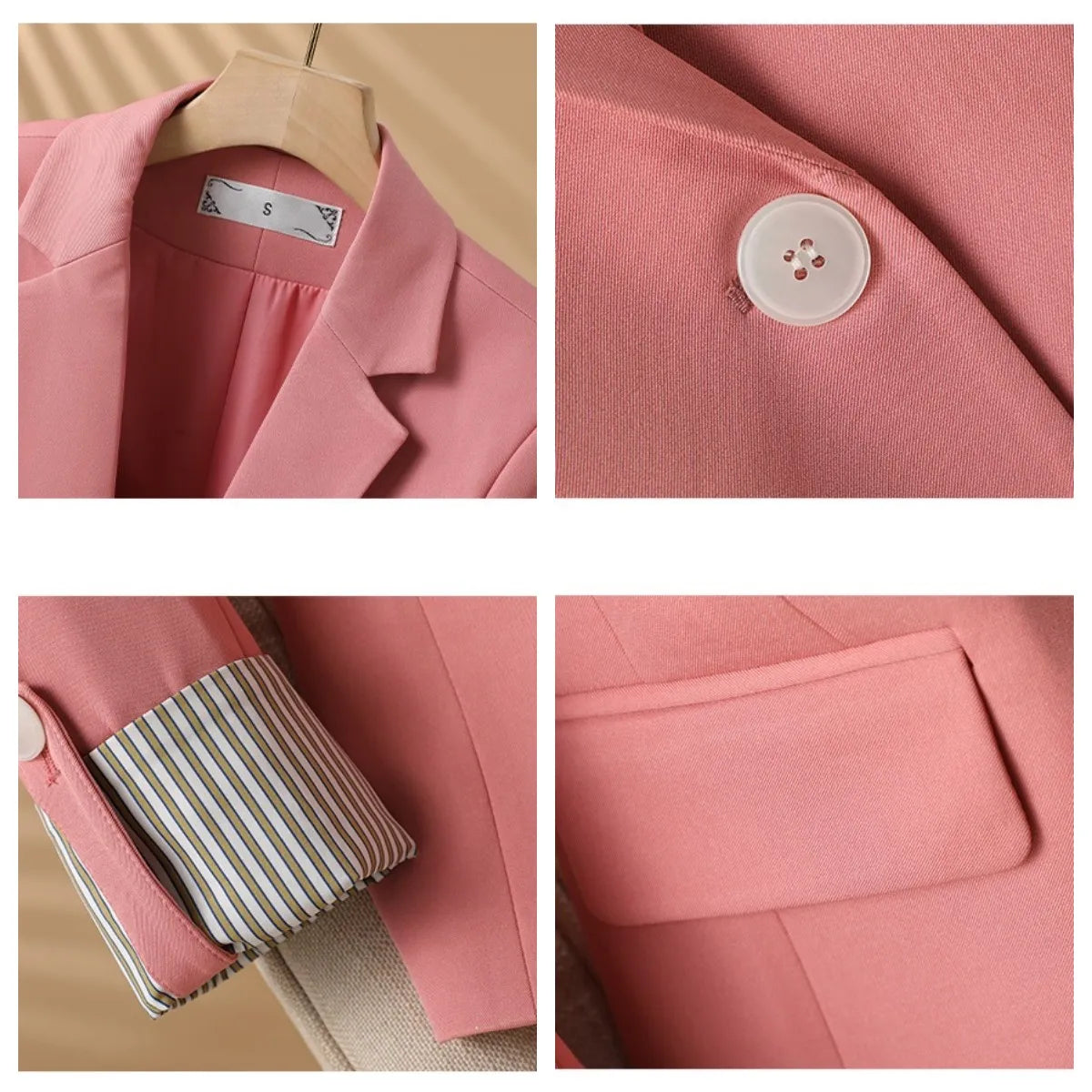 Women’s Tailored Notched Lapel Single Button Blazer