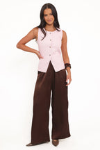 Women’s Sleeveless Button Front Vest Top