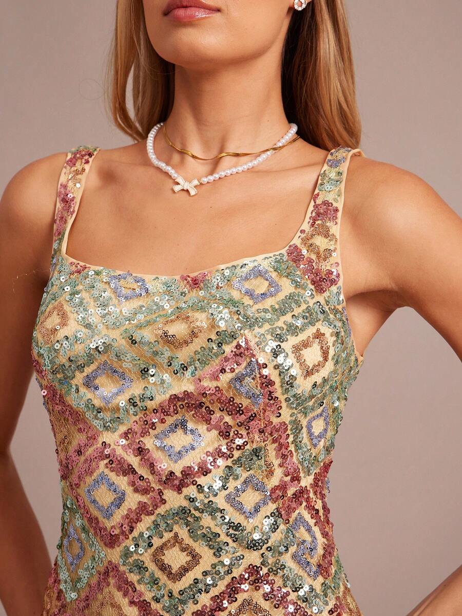 Women’s Sleeveless Sequin Mini Dress