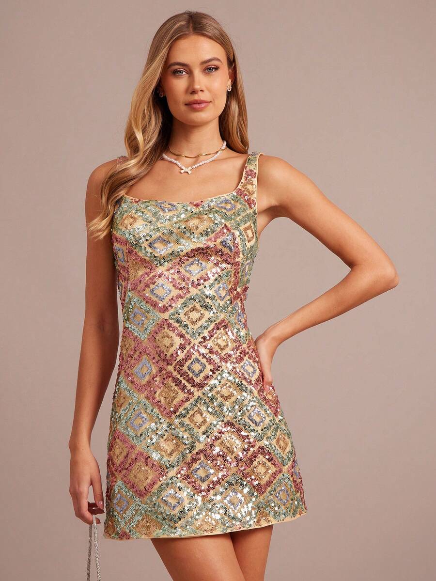 Women’s Sleeveless Sequin Mini Dress