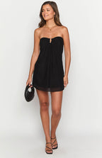 Women’s Strapless Gathered Mini Dress