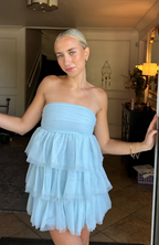 Women’s Strapless Tulle Mini Dress