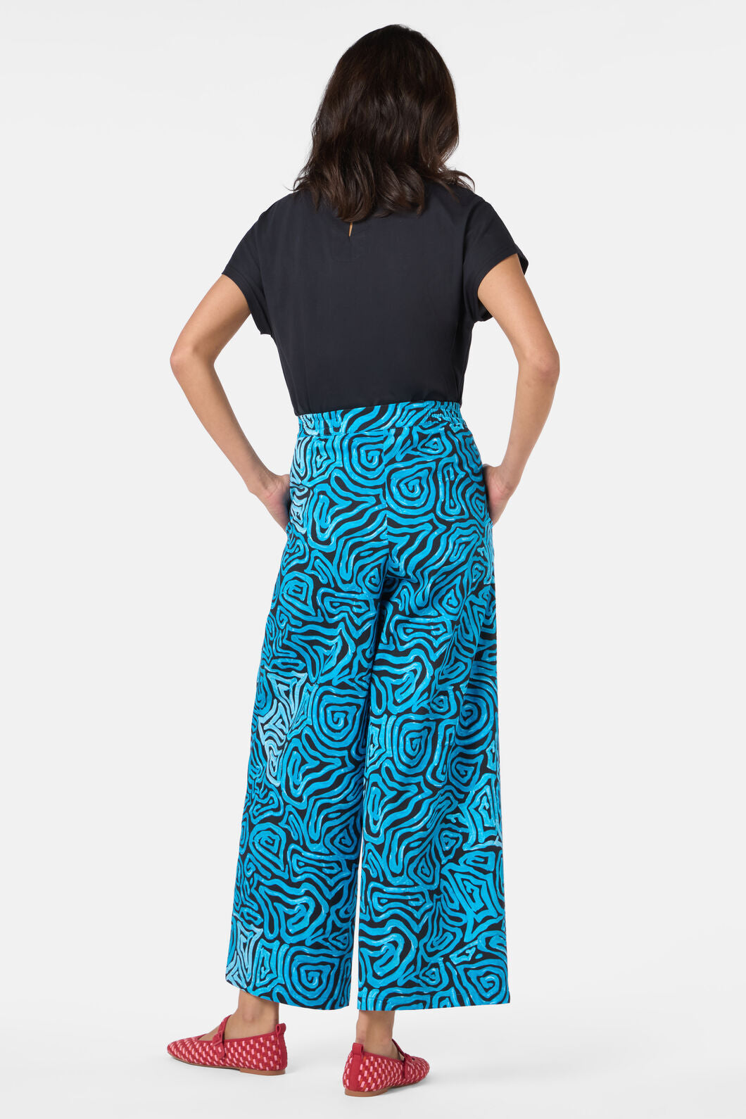 Women’s Swirl Print Wide-Leg Pants