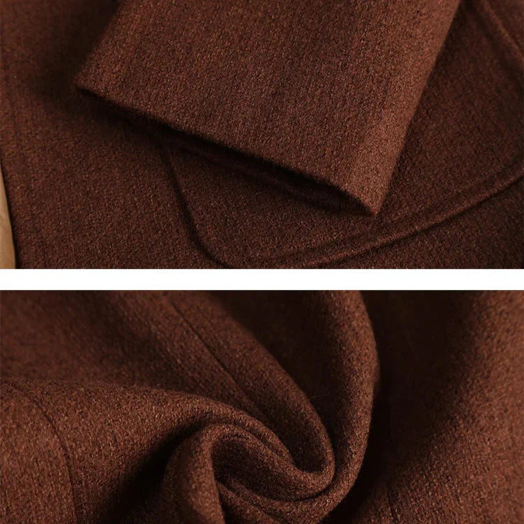 Women’s Textured Single-Button Blazer with Notch Lapel and Patch Pockets