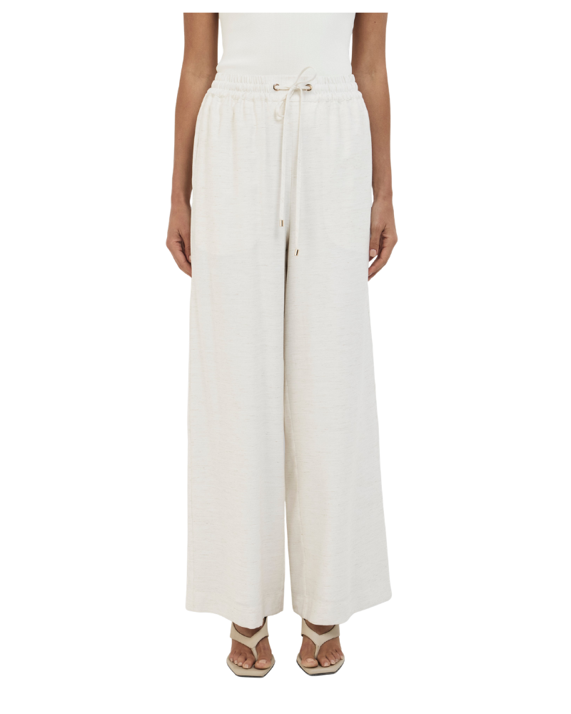 Women’s Wide-Leg Drawstring Waist Pants with Elastic Waistband