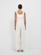 Women’s Wide-Leg Drawstring Waist Pants with Elastic Waistband