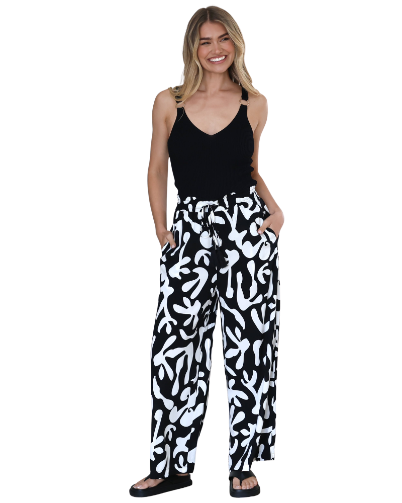 Women’s Wide-Leg Pants with Drawstring Waist