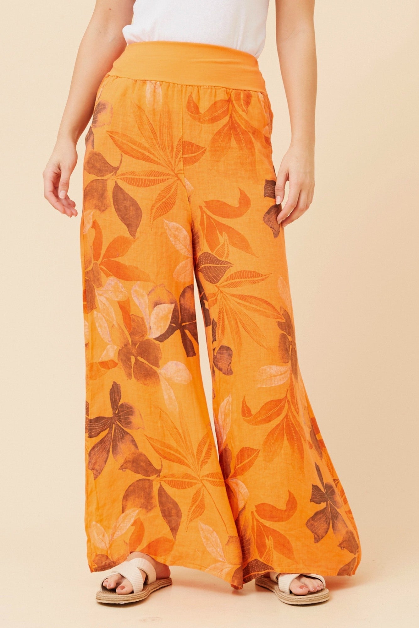 Women’s Wide Leg Printed Long Pants