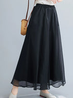 Women's Women's Wide-Leg Palazzo Pants with Elastic Waistband