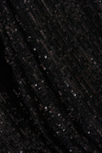 Women’s Draped Wrap Front Batwing Sleeve Sequin Blouse