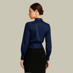 Women’s Wrap Front Long Sleeve Blouse